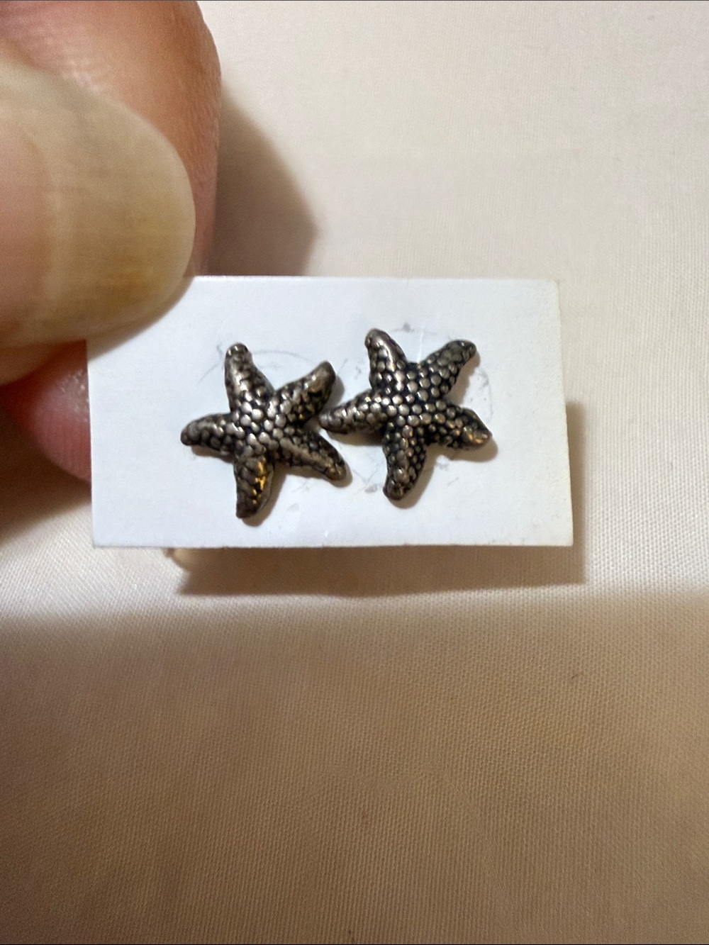 Starfish Stud Earrings - Silver Tone